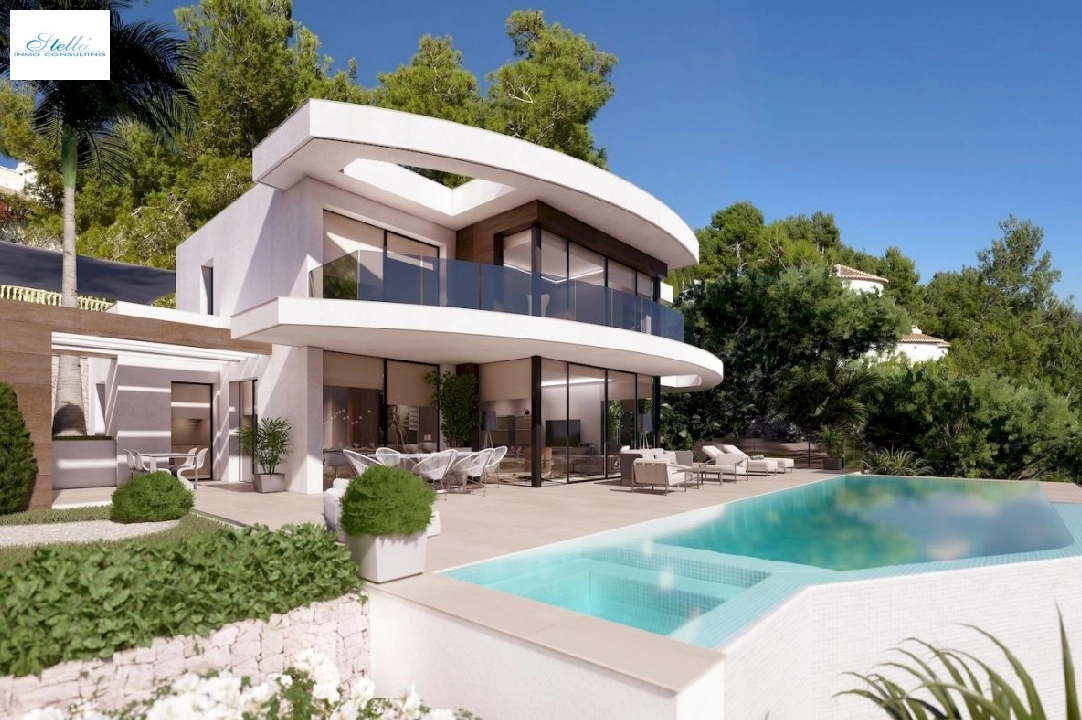 villa in Moraira(Moraira) for sale, built area 410 m², condition first owner, + central heating, plot area 1000 m², 4 bedroom, 5 bathroom, swimming-pool, ref.: GH-0119-GC-1