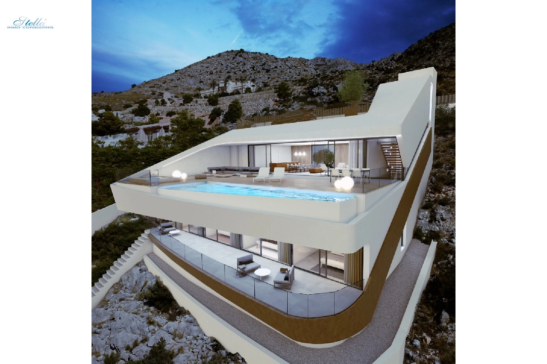 villa in Altea(Paradiso) for sale, built area 330 m², year built 2018, air-condition, plot area 1000 m², 4 bedroom, 4 bathroom, swimming-pool, ref.: CA-H-1070-AMB-16