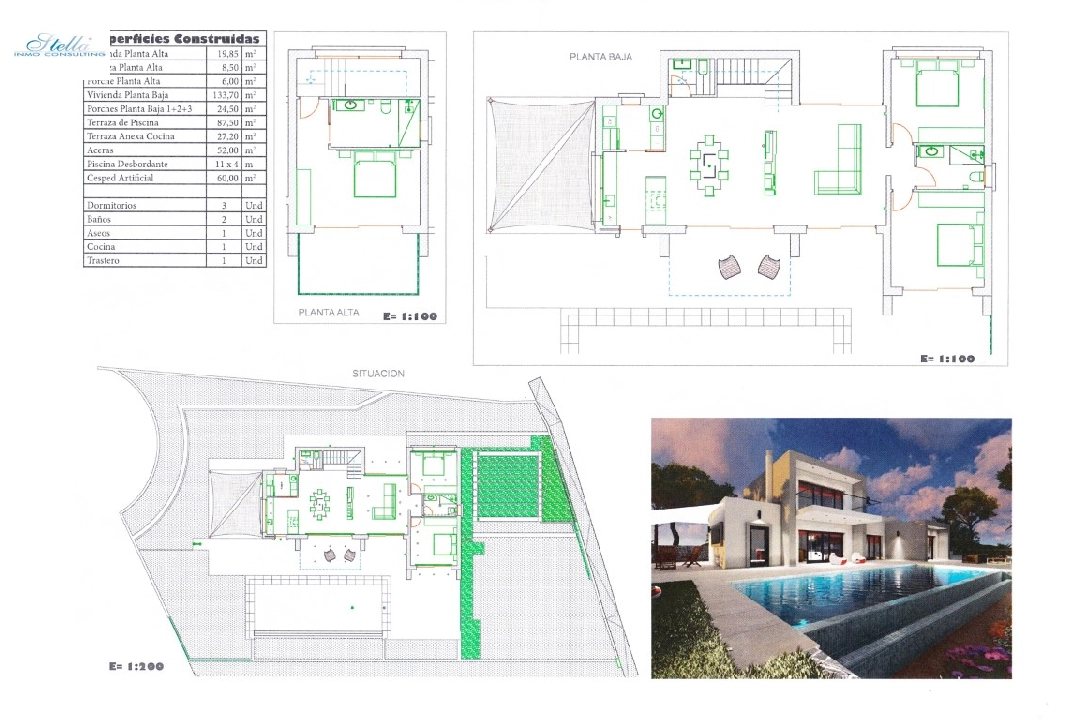 villa in Benissa(Fustera) for sale, built area 160 m², air-condition, plot area 1000 m², 3 bedroom, 2 bathroom, swimming-pool, ref.: BP-3092BEN-7