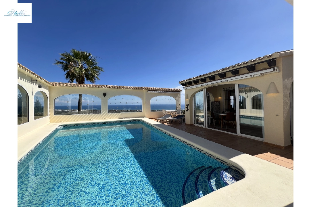 villa in Denia(Monte Pego) for holiday rental, built area 240 m², year built 1998, condition modernized, + underfloor heating, air-condition, plot area 980 m², 5 bedroom, 4 bathroom, swimming-pool, ref.: T-0121-51