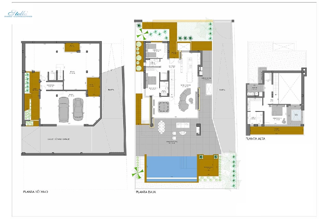 villa in Algorfa for sale, built area 399 m², condition first owner, + fussboden, air-condition, plot area 469 m², 3 bedroom, 3 bathroom, swimming-pool, ref.: HA-ARN-111-E02-11