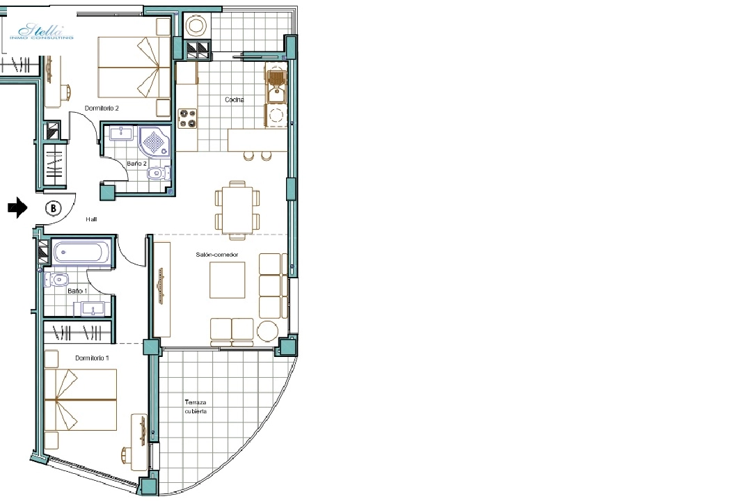 apartment in Calpe for sale, built area 73 m², year built 2021, + underfloor heating, air-condition, 2 bedroom, 2 bathroom, swimming-pool, ref.: NL-NLD1322-14