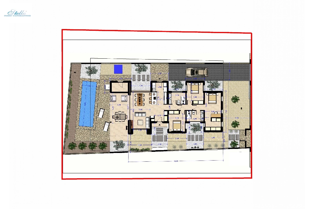 villa in Alfaz del Pi(Arabi) for sale, built area 240 m², air-condition, plot area 510 m², 3 bedroom, 2 bathroom, swimming-pool, ref.: BP-3544ALF-15