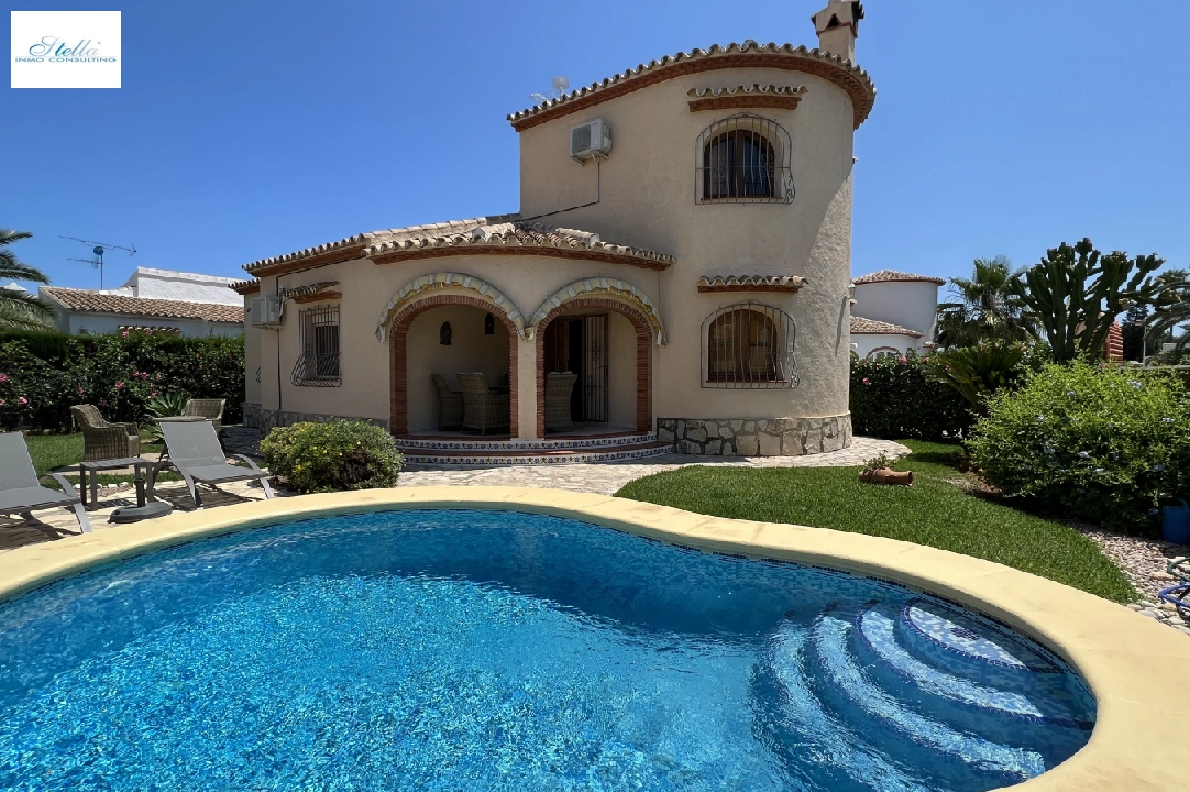 villa in Els Poblets for holiday rental, built area 107 m², year built 1998, condition neat, + KLIMA, air-condition, plot area 400 m², 3 bedroom, 2 bathroom, swimming-pool, ref.: T-0223-1