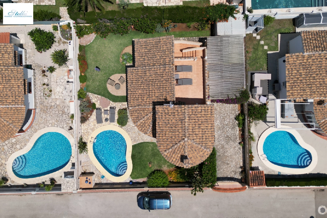 villa in Els Poblets for holiday rental, built area 107 m², year built 1998, condition neat, + KLIMA, air-condition, plot area 400 m², 3 bedroom, 2 bathroom, swimming-pool, ref.: T-0223-18