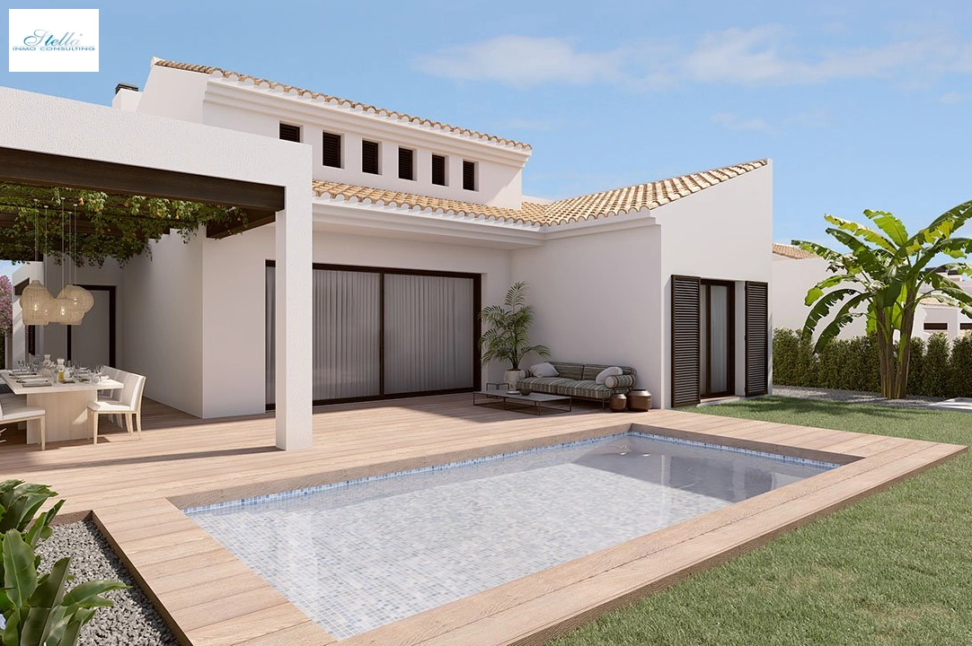 villa in Algorfa for sale, built area 205 m², condition first owner, air-condition, plot area 437 m², 3 bedroom, 2 bathroom, swimming-pool, ref.: HA-ARN-112-E02-1