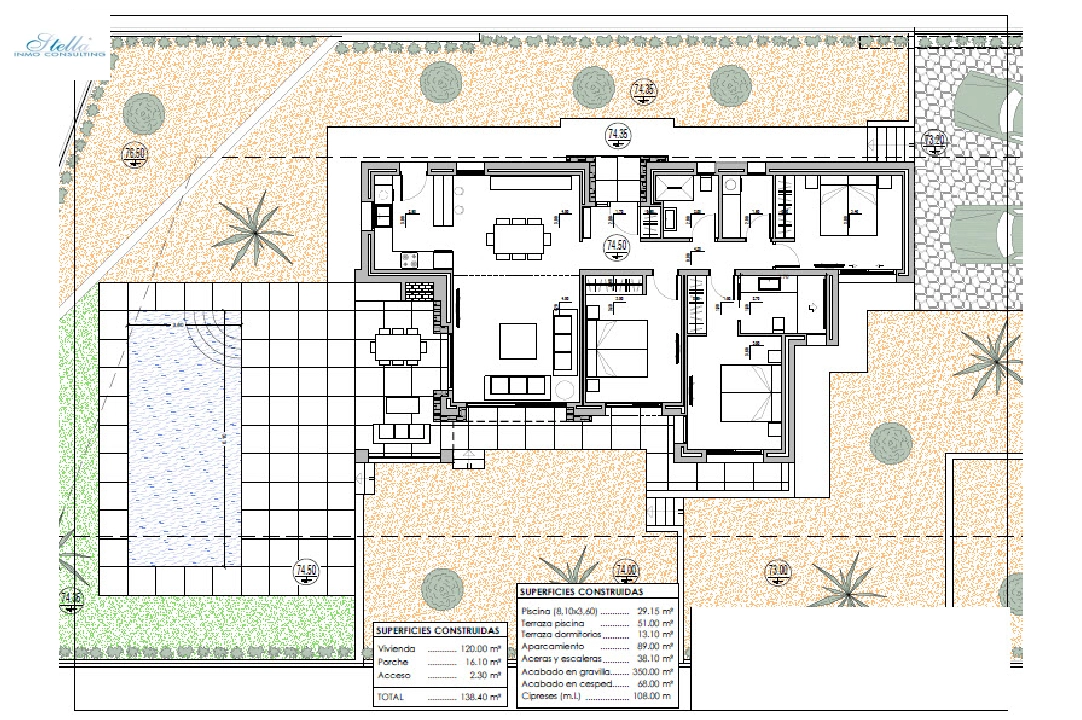 villa in Benissa(Fanadix) for sale, built area 138 m², air-condition, plot area 800 m², 3 bedroom, 2 bathroom, swimming-pool, ref.: BP-3570BEN-4