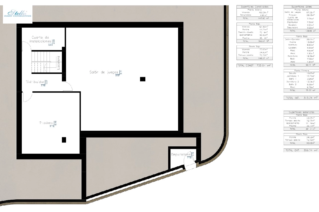 villa in Benissa(La Fustera) for sale, built area 705 m², plot area 1040 m², 4 bedroom, 3 bathroom, ref.: BP-3577BEN-20