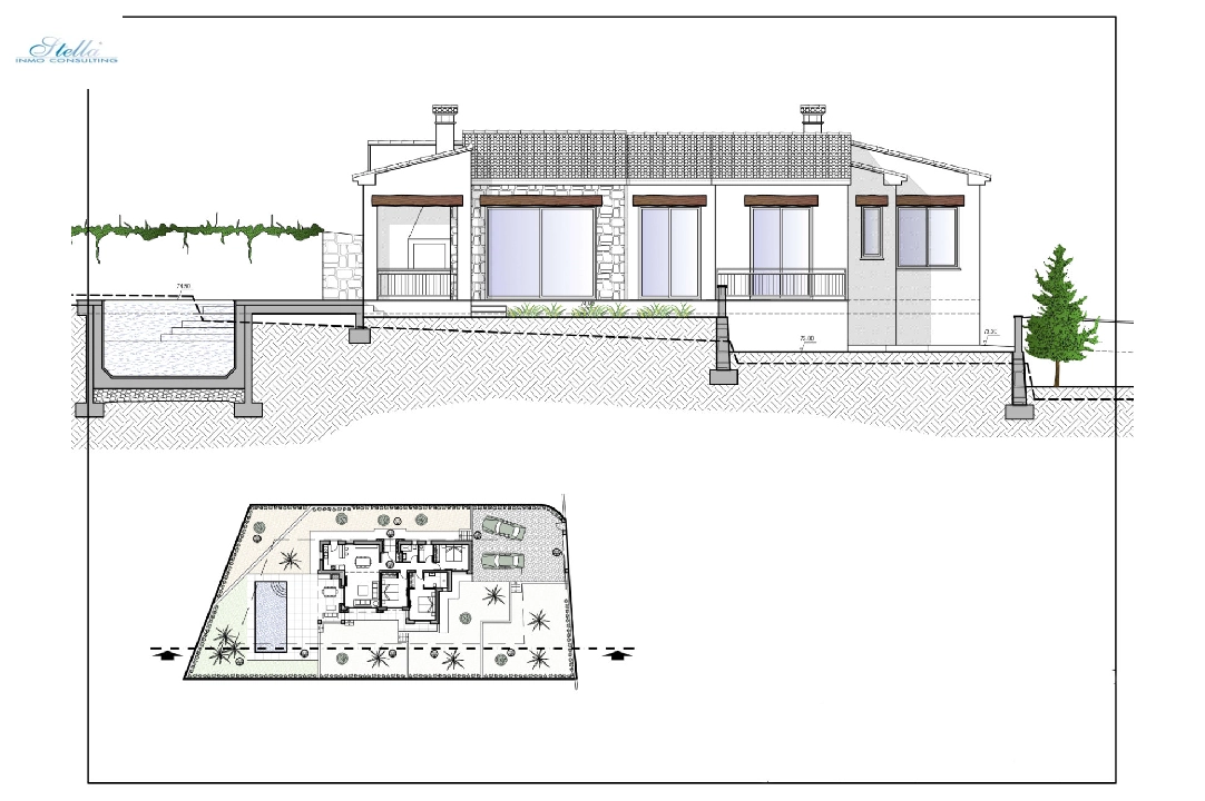 villa in Benissa for sale, built area 138 m², year built 2023, air-condition, plot area 800 m², 3 bedroom, 2 bathroom, swimming-pool, ref.: BI-BE.H-881-3