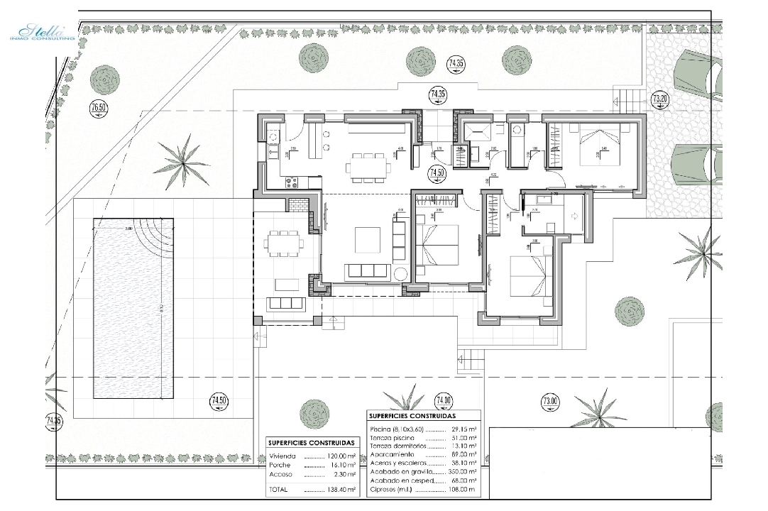 villa in Benissa for sale, built area 138 m², year built 2023, air-condition, plot area 800 m², 3 bedroom, 2 bathroom, swimming-pool, ref.: BI-BE.H-881-4