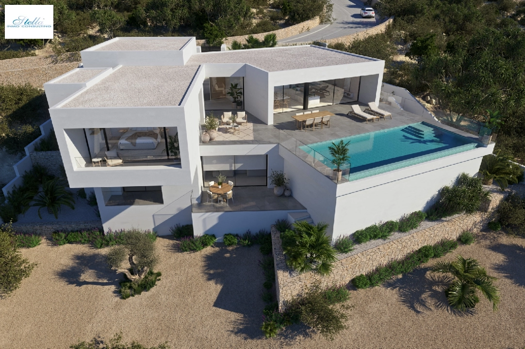 villa in Cumbre del Sol(Lirios Design) for sale, built area 266 m², plot area 1000 m², 3 bedroom, 4 bathroom, swimming-pool, ref.: VA-AL024-3