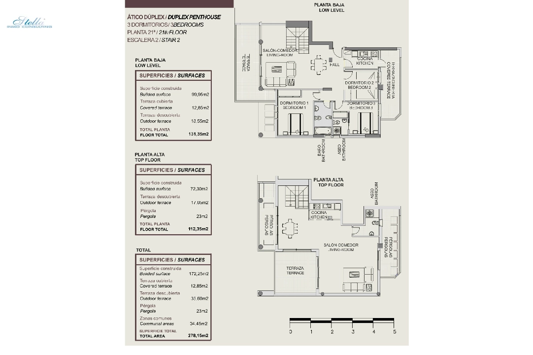 penthouse apartment in Calpe for sale, built area 207 m², year built 2006, + KLIMA, air-condition, 3 bedroom, 3 bathroom, swimming-pool, ref.: BI-CA.A-024-17