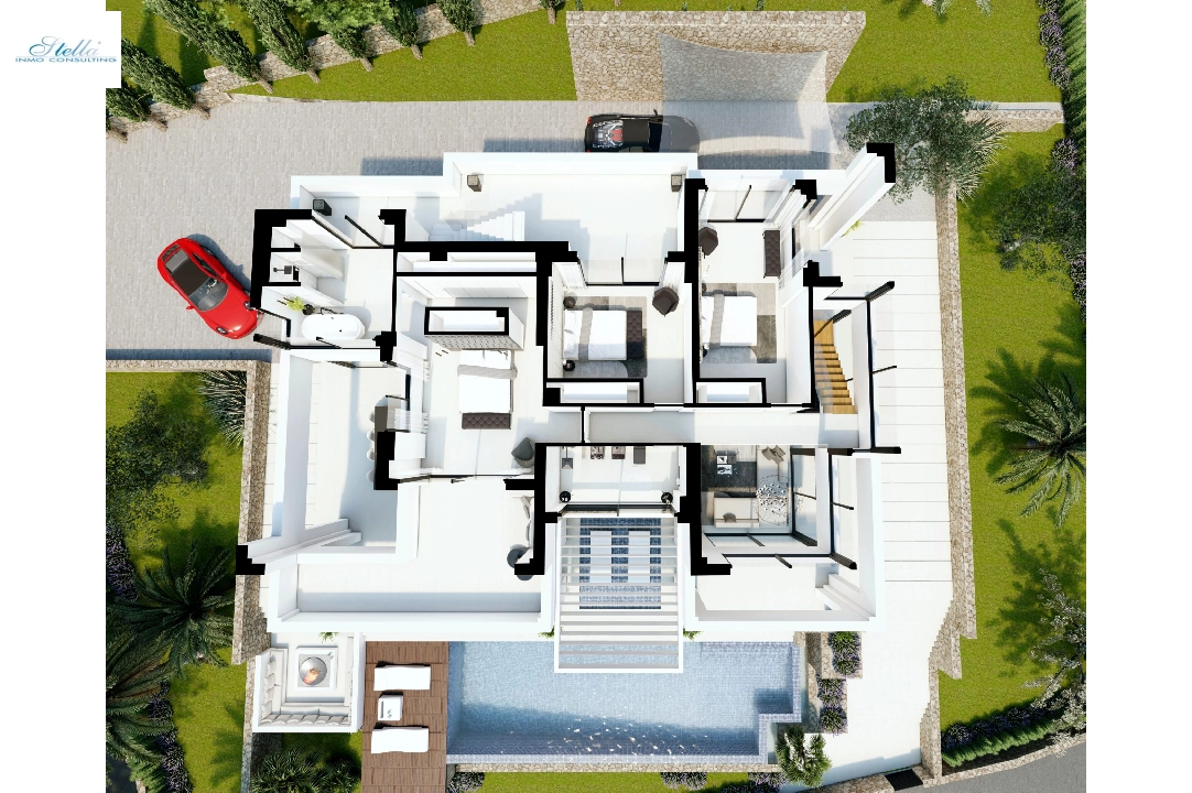 villa in Benissa(Benissa Costa) for sale, built area 574 m², air-condition, plot area 1372 m², 4 bedroom, 4 bathroom, swimming-pool, ref.: BP-7015BEN-35