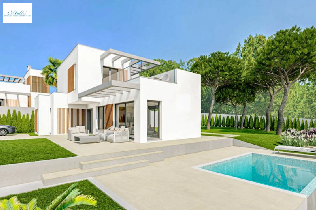 villa in Finestrat(Sierra Cortina) for sale, built area 150 m², air-condition, plot area 410 m², 3 bedroom, 2 bathroom, swimming-pool, ref.: BP-7024FIN-1