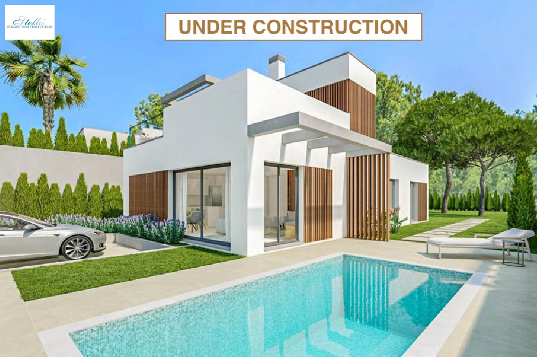 villa in Finestrat(Sierra Cortina) for sale, built area 150 m², air-condition, plot area 410 m², 3 bedroom, 2 bathroom, swimming-pool, ref.: BP-7024FIN-18