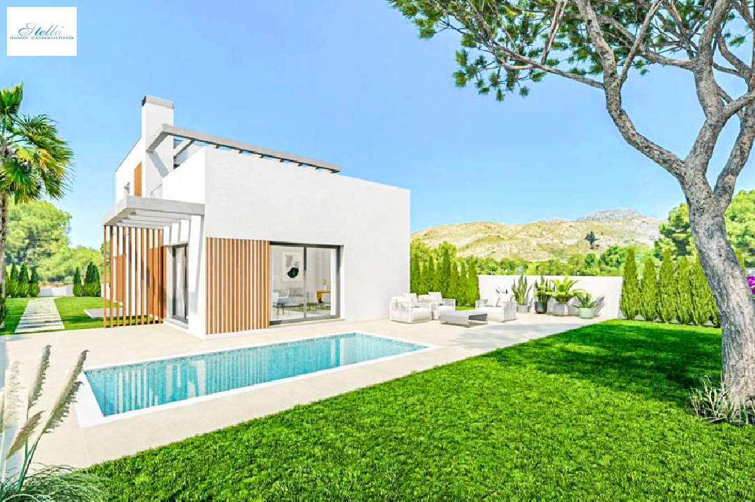 villa in Finestrat(Sierra Cortina) for sale, built area 150 m², air-condition, plot area 410 m², 3 bedroom, 2 bathroom, swimming-pool, ref.: BP-7024FIN-20