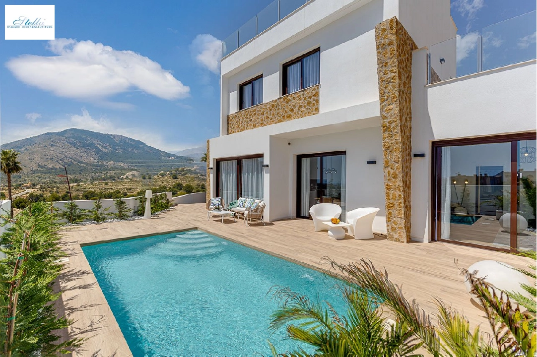 villa in Finestrat for sale, built area 149 m², condition first owner, plot area 346 m², 3 bedroom, 2 bathroom, swimming-pool, ref.: HA-FIN-120-E03-1