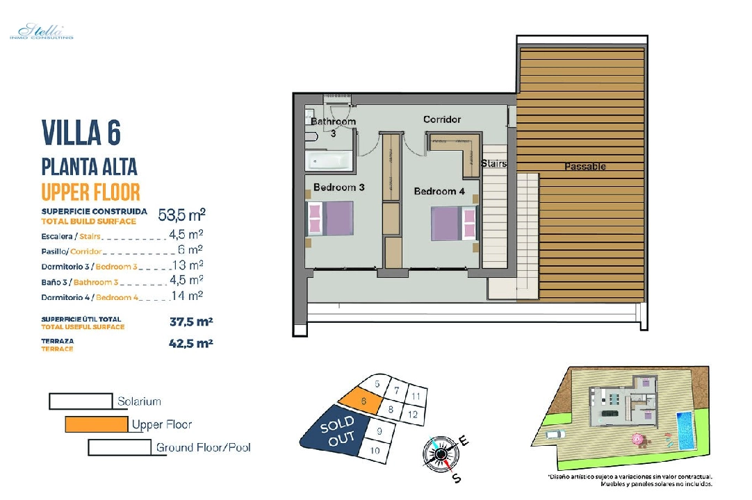 villa in Finestrat for sale, built area 149 m², condition first owner, plot area 346 m², 3 bedroom, 2 bathroom, swimming-pool, ref.: HA-FIN-120-E03-31