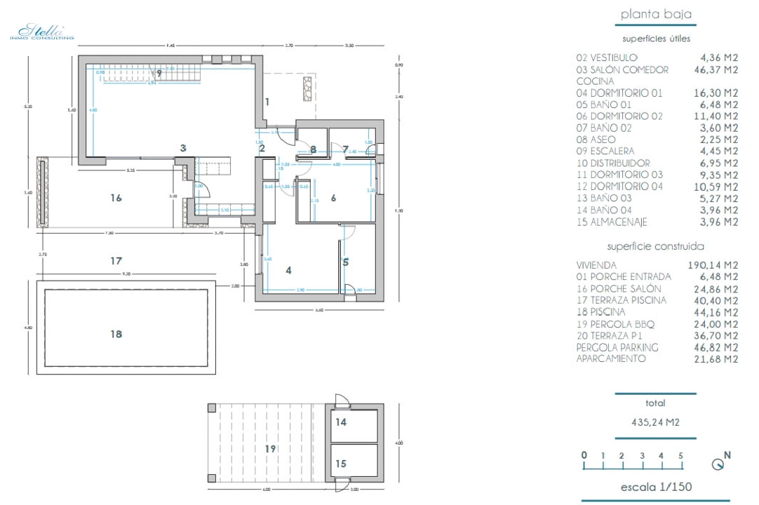 villa in Moraira(La Pinada) for sale, built area 435 m², air-condition, plot area 800 m², 4 bedroom, 4 bathroom, swimming-pool, ref.: BP-7103MOR-12