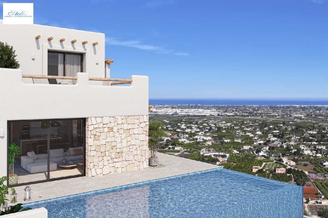 villa in Pedreguer(Monte Solana I) for sale, built area 252 m², year built 2025, air-condition, plot area 608 m², 3 bedroom, 2 bathroom, swimming-pool, ref.: UM-UV-SERPIS-12