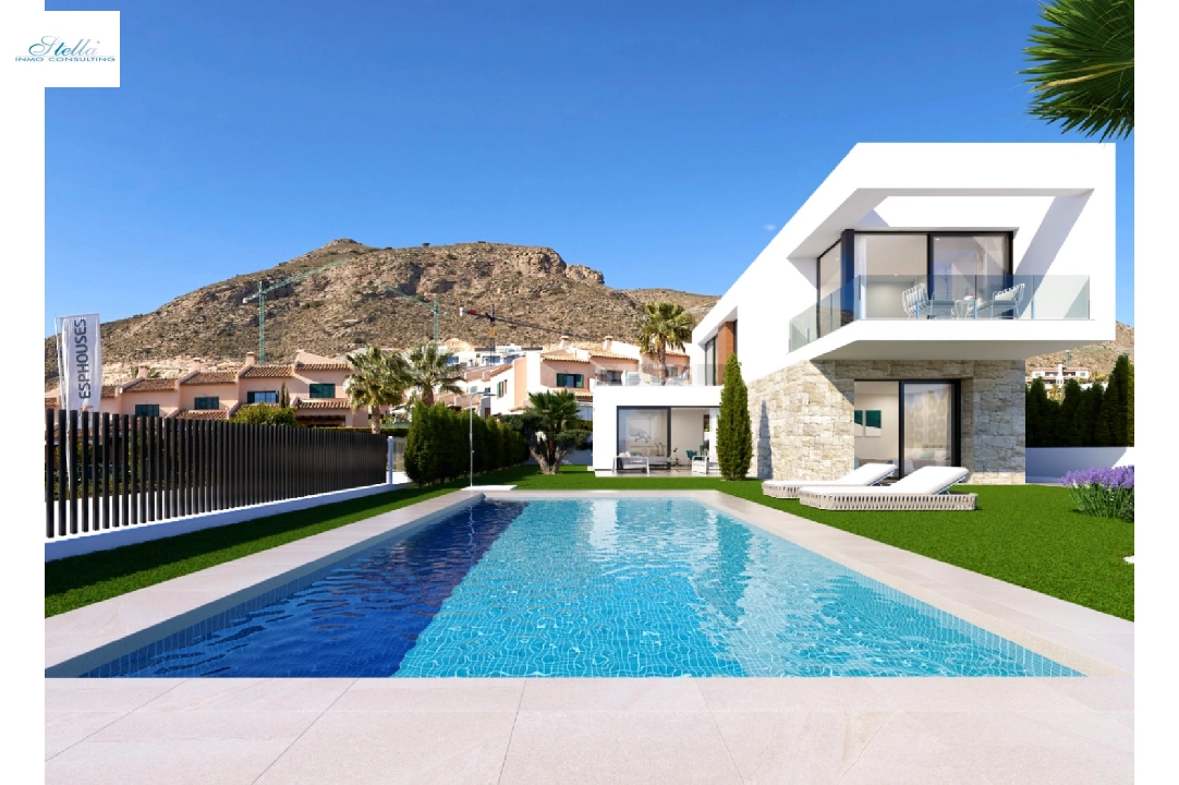 villa in Finestrat for sale, built area 235 m², year built 2024, + KLIMA, air-condition, plot area 447 m², 3 bedroom, 3 bathroom, swimming-pool, ref.: BI-AL.H-034-6