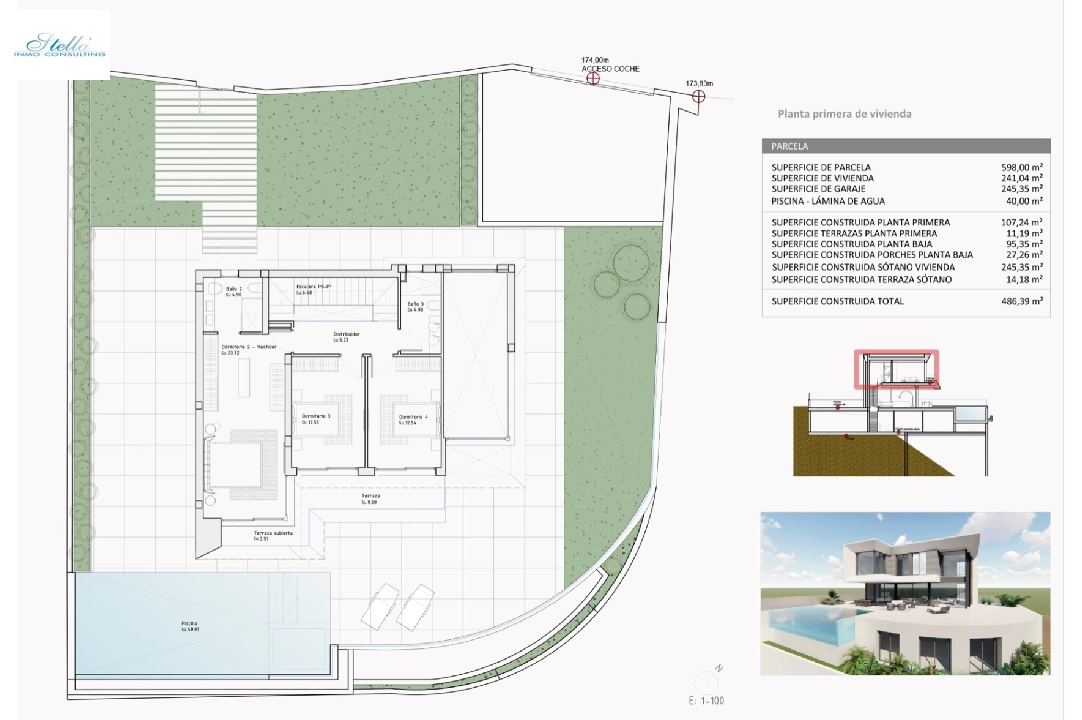 villa in Finestrat for sale, built area 526 m², year built 2024, air-condition, plot area 598 m², 5 bedroom, 5 bathroom, swimming-pool, ref.: BI-AL.H-035-22