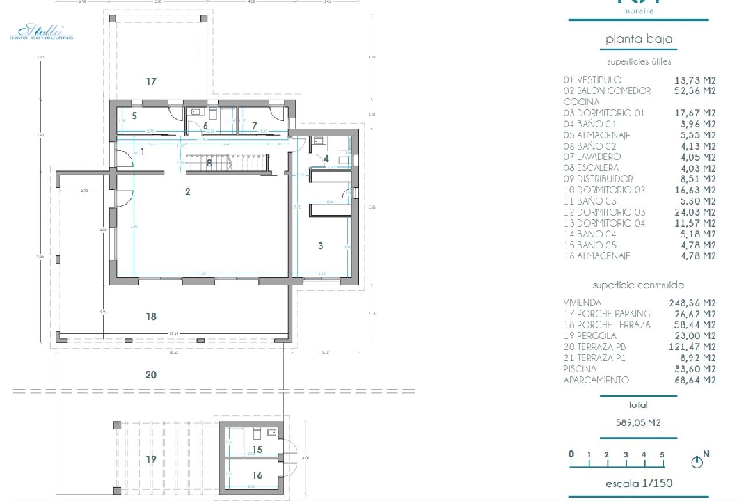 villa in Moraira for sale, built area 248 m², air-condition, plot area 800 m², 4 bedroom, 5 bathroom, swimming-pool, ref.: BI-MT.H-795-12