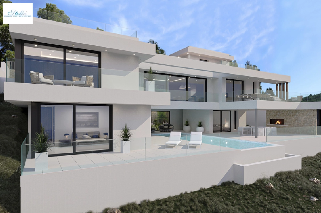 villa in Calpe(Partida Empedrola) for sale, built area 453 m², air-condition, plot area 1013 m², 4 bedroom, 5 bathroom, ref.: BP-4308CAL-1