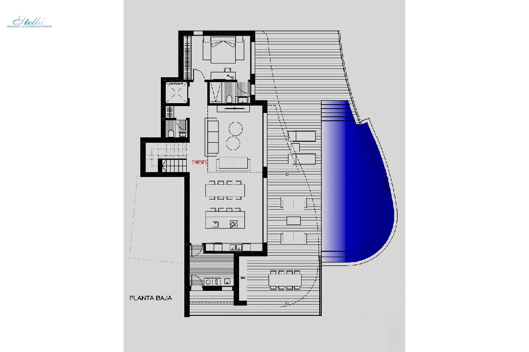 villa in Moraira(La Sabatera) for sale, built area 185 m², air-condition, plot area 801 m², 4 bedroom, 4 bathroom, swimming-pool, ref.: CA-H-1786-AMB-18