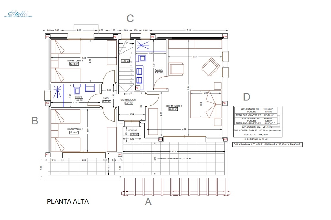 villa in Alcalali(La Solana Gardens) for sale, built area 303 m², air-condition, plot area 600 m², 4 bedroom, 3 bathroom, swimming-pool, ref.: BP-4415ALC-12