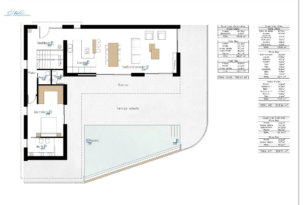 villa in Benissa for sale, built area 359 m², year built 2024, air-condition, plot area 1040 m², 4 bedroom, 3 bathroom, swimming-pool, ref.: AM-11858DA-21