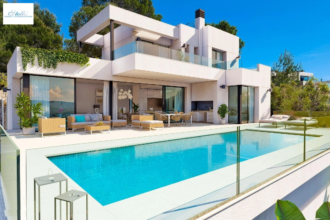 villa in Calpe for sale, built area 209 m², year built 2024, air-condition, plot area 1000 m², 3 bedroom, 3 bathroom, swimming-pool, ref.: AM-11967DA-1