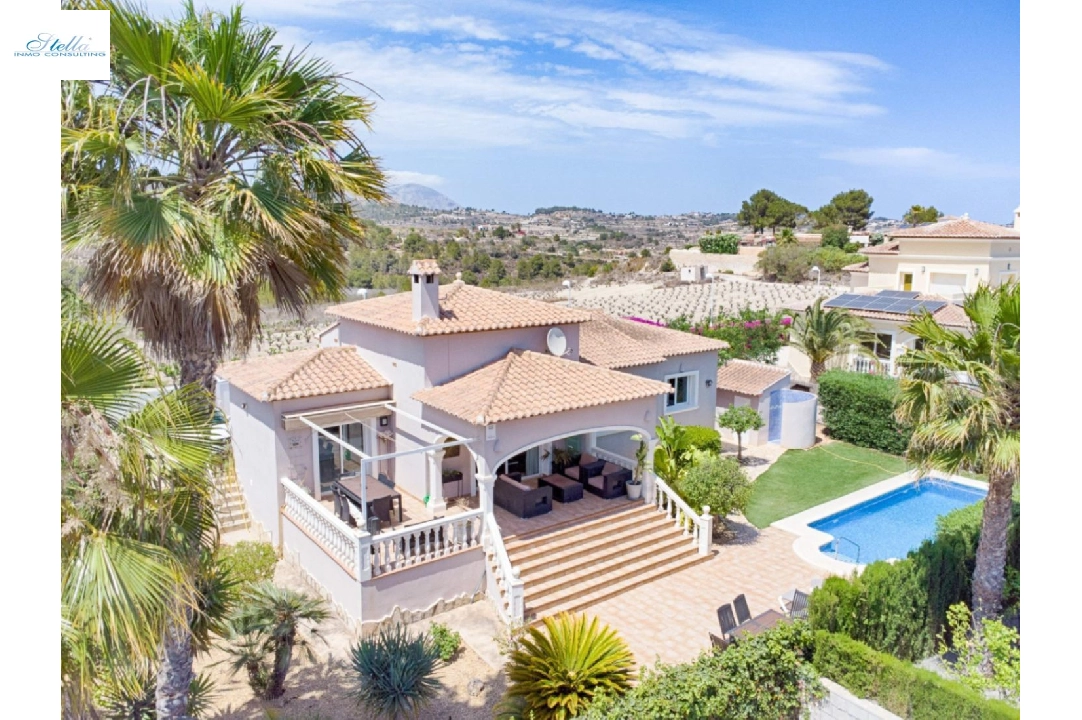 villa in Moraira for sale, built area 132 m², year built 2006, air-condition, plot area 803 m², 3 bedroom, 2 bathroom, swimming-pool, ref.: AM-12189DR-1