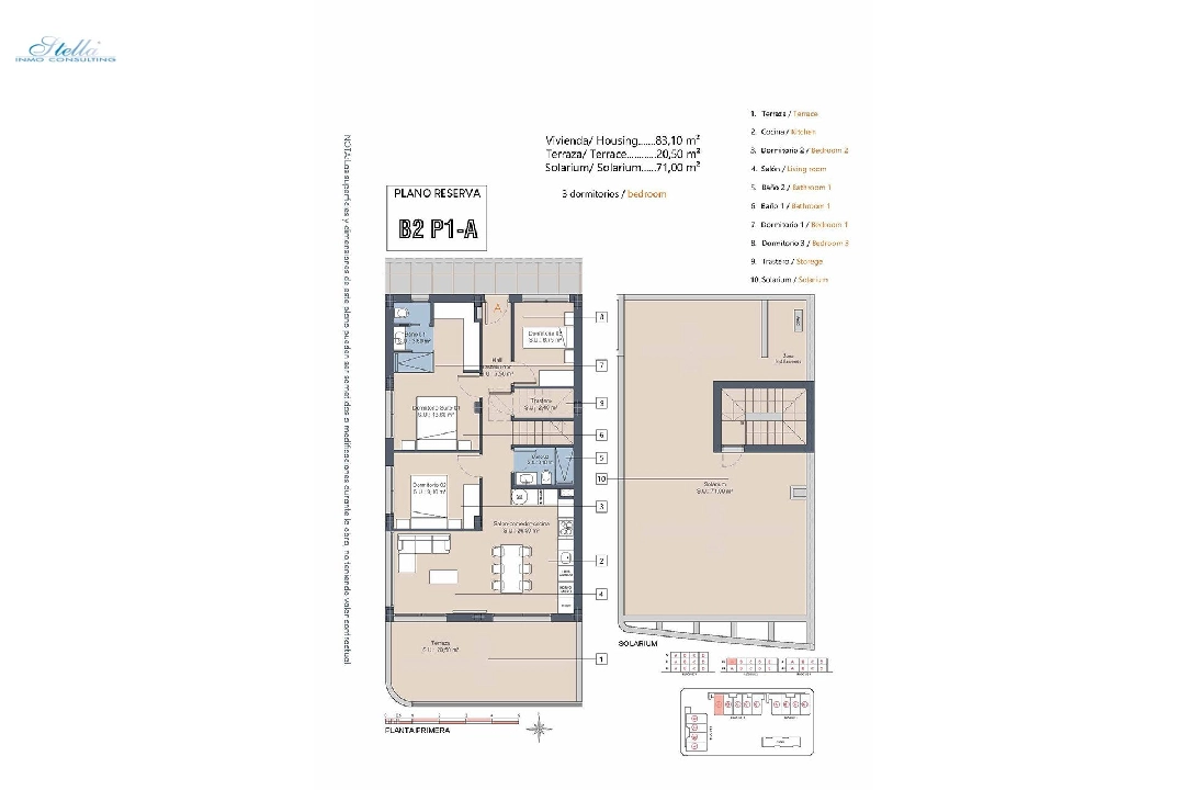 penthouse apartment in Los Alcazares for sale, built area 175 m², condition first owner, 3 bedroom, 2 bathroom, swimming-pool, ref.: HA-LAN-432-A04-17