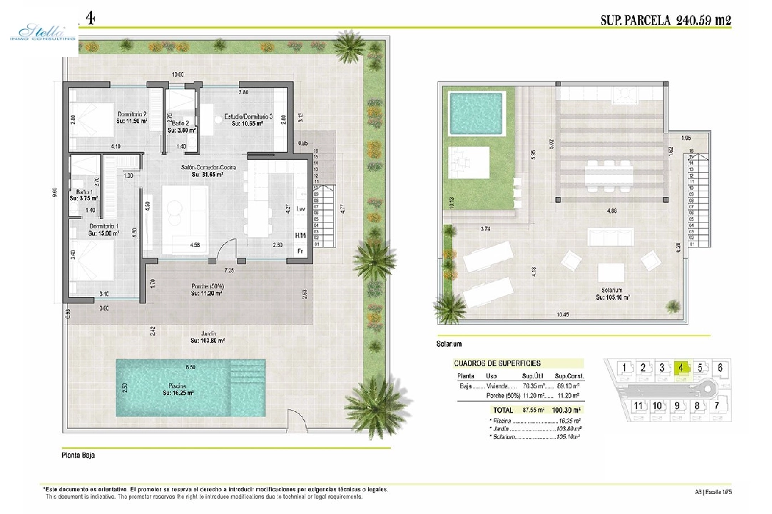 villa in Alhama de Murcia for sale, built area 205 m², condition first owner, plot area 231 m², 3 bedroom, 2 bathroom, swimming-pool, ref.: HA-AHN-111-E02-7