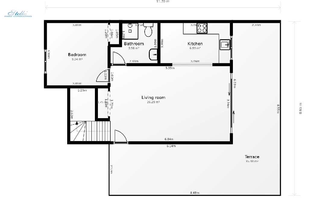 terraced house in Calpe(Calpe) for sale, built area 80 m², air-condition, 3 bedroom, 2 bathroom, swimming-pool, ref.: COB-3452-10535-22