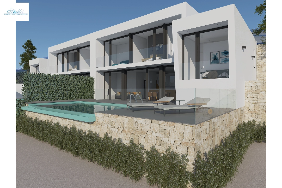 villa in Moraira(Benimeit) for sale, built area 178 m², air-condition, plot area 508 m², 3 bedroom, 3 bathroom, swimming-pool, ref.: CA-H-1820-AMB-1