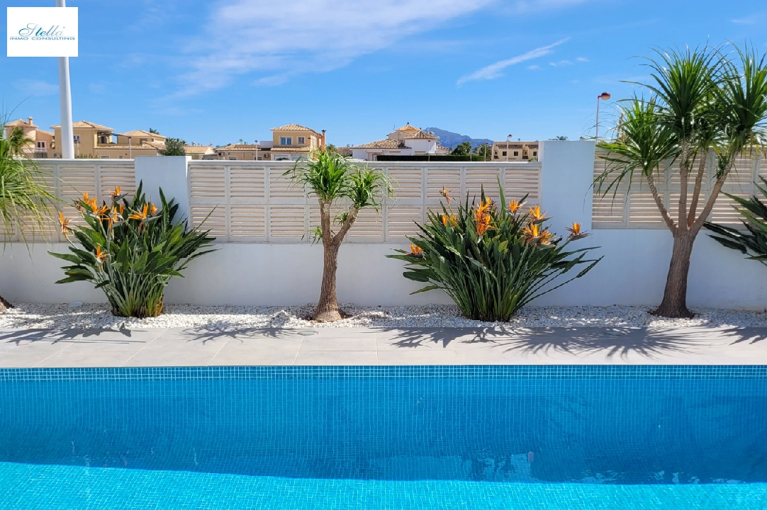 villa in Els Poblets for sale, built area 158 m², year built 2018, condition mint, + KLIMA, air-condition, plot area 500 m², 3 bedroom, 2 bathroom, swimming-pool, ref.: MG-0824-21