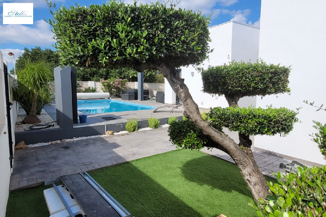 villa in Els Poblets for sale, built area 158 m², year built 2018, condition mint, + KLIMA, air-condition, plot area 500 m², 3 bedroom, 2 bathroom, swimming-pool, ref.: MG-0824-22