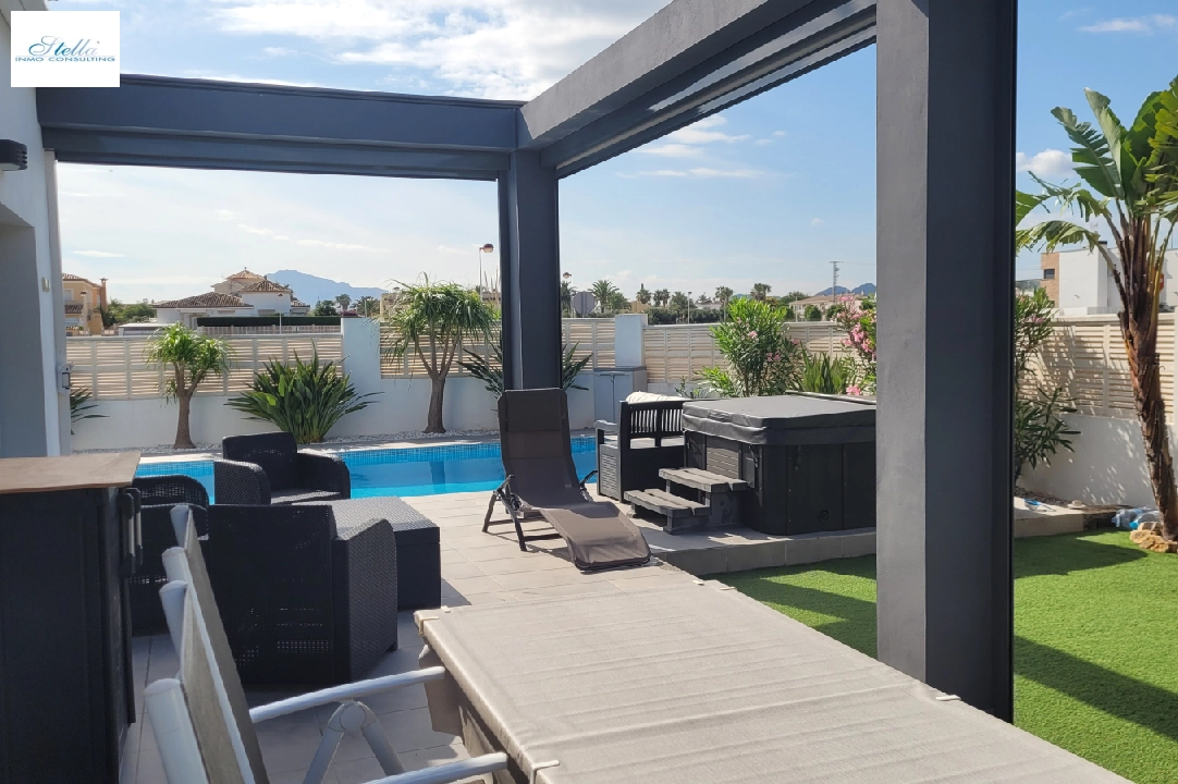 villa in Els Poblets for sale, built area 158 m², year built 2018, condition mint, + KLIMA, air-condition, plot area 500 m², 3 bedroom, 2 bathroom, swimming-pool, ref.: MG-0824-6