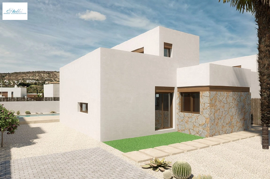 villa in Algorfa for sale, built area 198 m², condition first owner, + fussboden, air-condition, plot area 308 m², 3 bedroom, 2 bathroom, swimming-pool, ref.: HA-ARN-109-E01-2