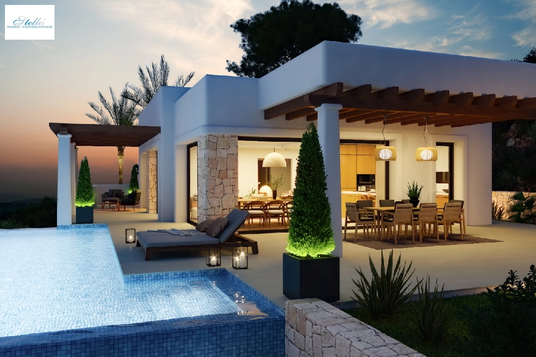 villa in Benissa for sale, built area 256 m², air-condition, plot area 1009 m², 4 bedroom, 4 bathroom, swimming-pool, ref.: UM-UV-IFACH-13