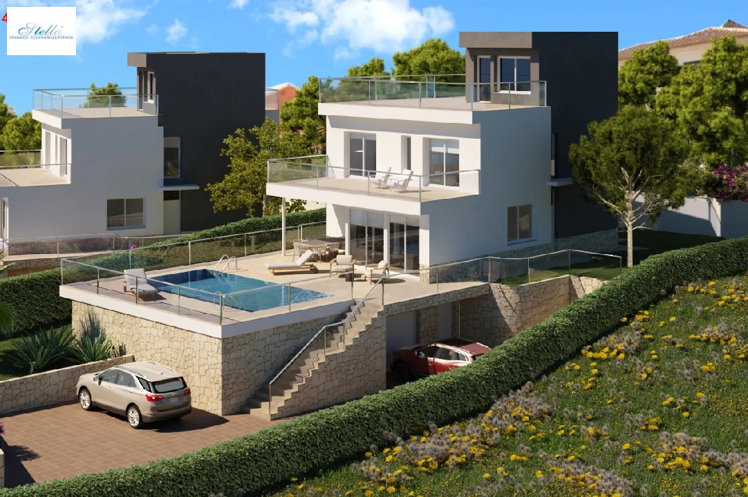 villa in Calpe(Ortembach) for sale, built area 350 m², air-condition, plot area 792 m², 4 bedroom, 4 bathroom, swimming-pool, ref.: CA-H-1849-AMBE-4