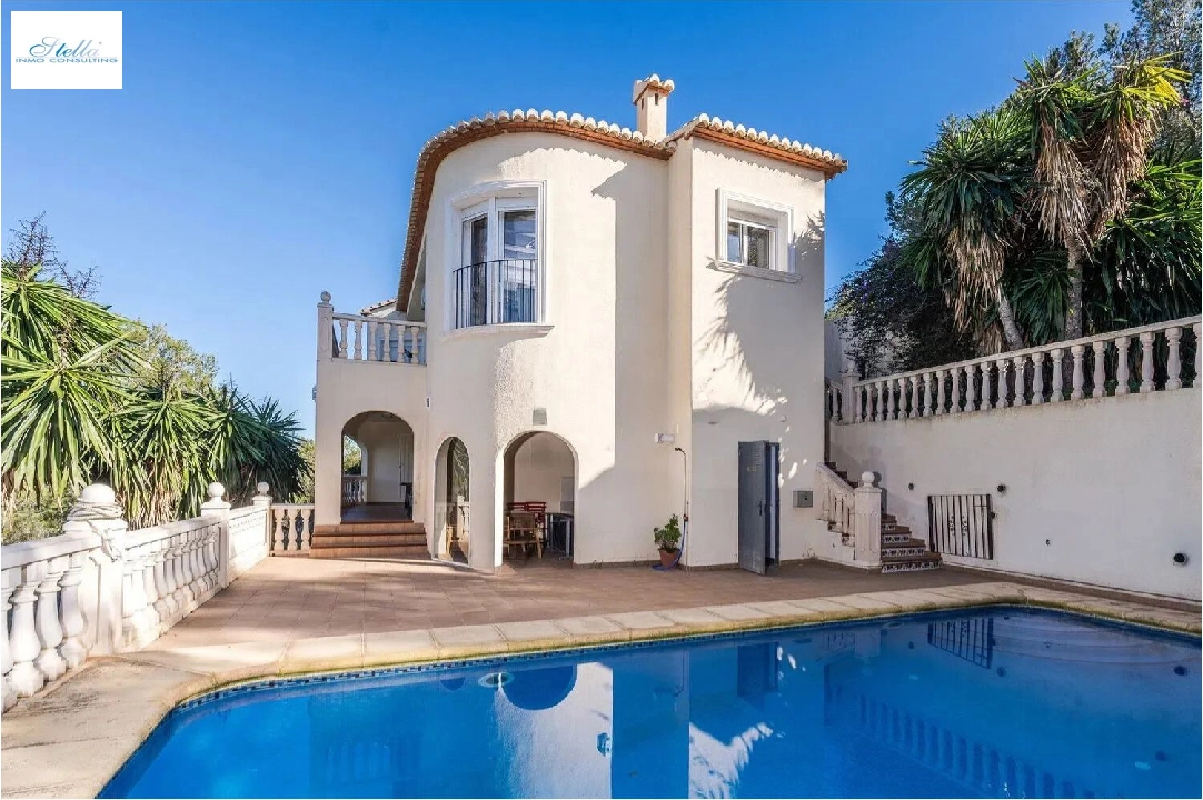 villa in Javea for sale, built area 130 m², + central heating, air-condition, plot area 1000 m², 3 bedroom, 2 bathroom, swimming-pool, ref.: PR-PPS3194-1